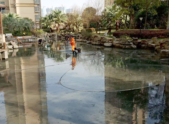 成武景观池淤泥清理